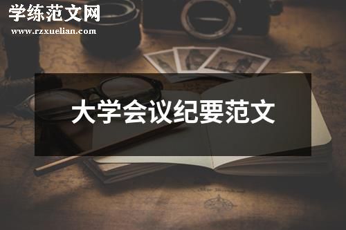 大学会议纪要范文