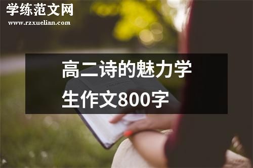 高二诗的魅力学生作文800字