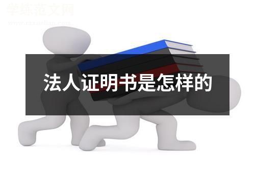 法人证明书是怎样的