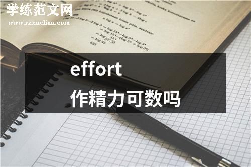 effort作精力可数吗