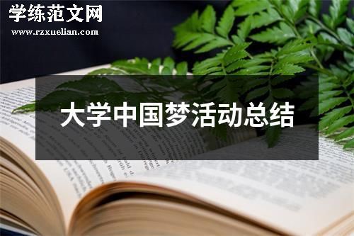 大学中国梦活动总结