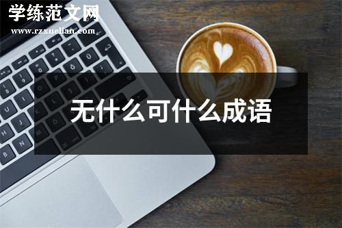 无什么可什么成语