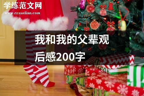 我和我的父辈观后感200字