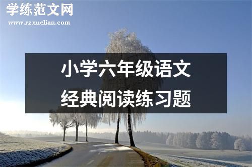 小学六年级语文经典阅读练习题