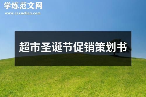 超市圣诞节促销策划书