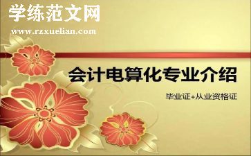 会计电算化总结报告5篇